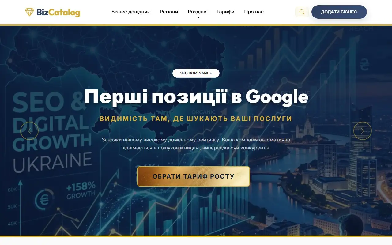 скріншот сайту catalog.biz.ua